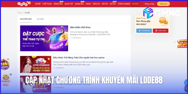 Cập nhật chương trình khuyến mãi giá trị và mới nhất trên nhà cái